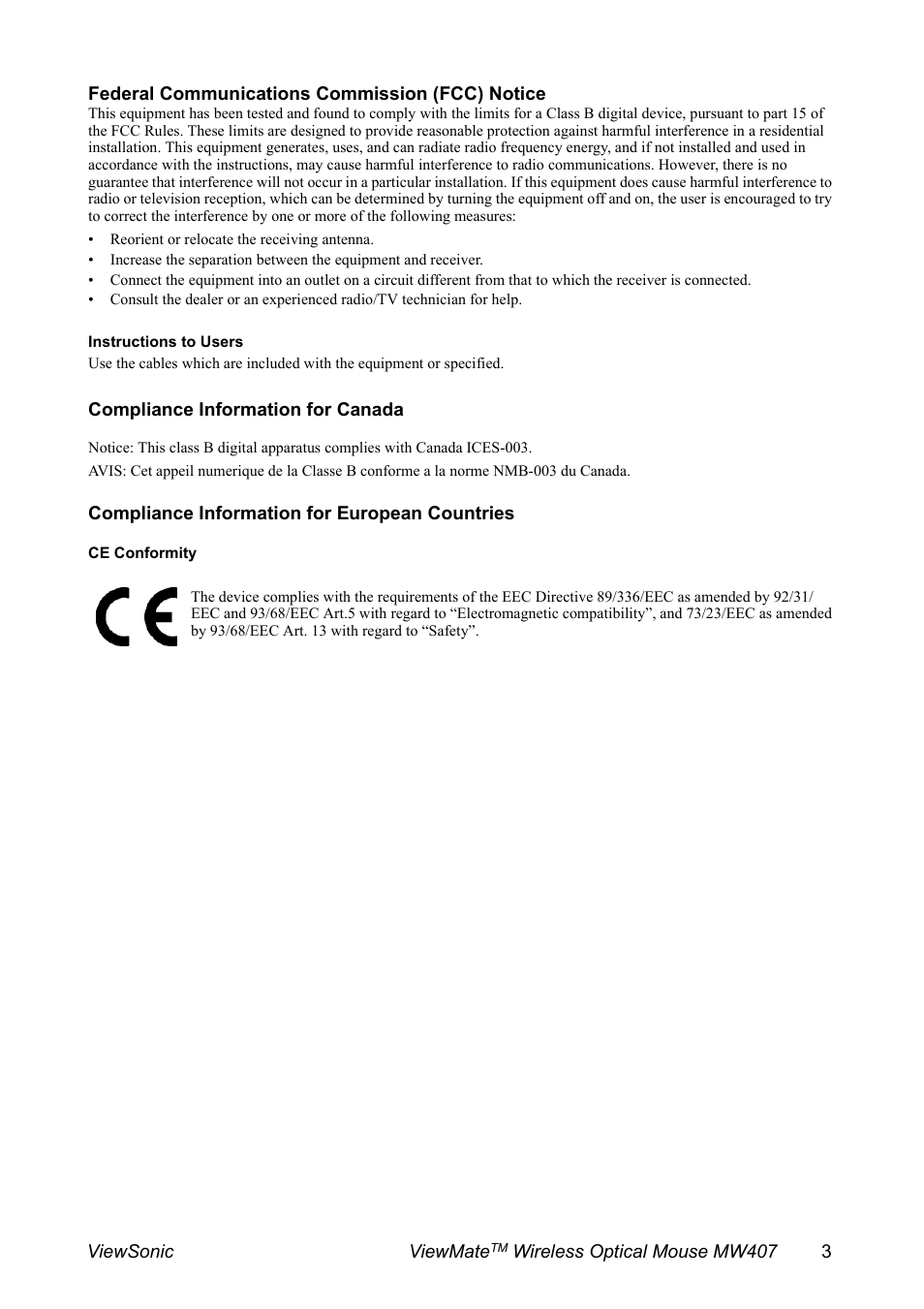 VIEWSONIC MW407 User Manual | Page 4 / 13