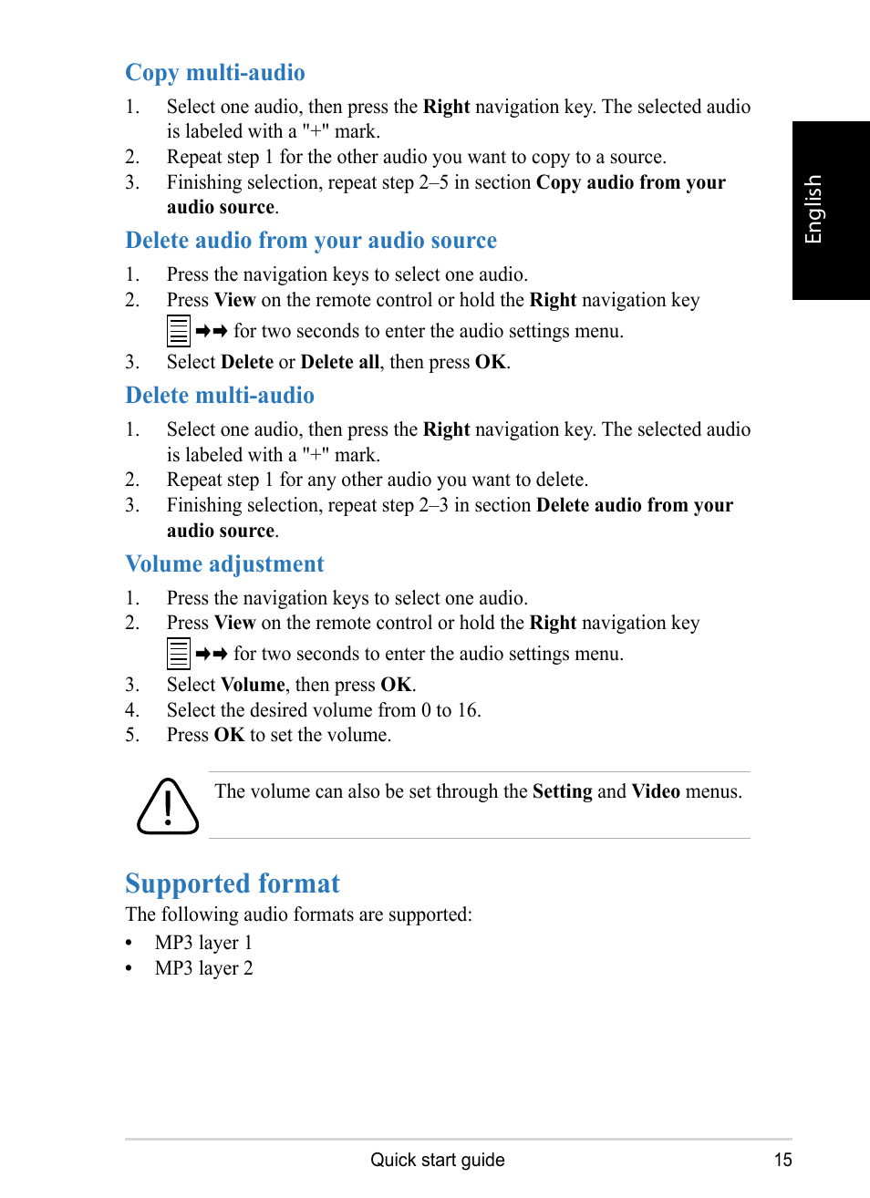 Supported format | VIEWSONIC VS12075 User Manual | Page 15 / 17