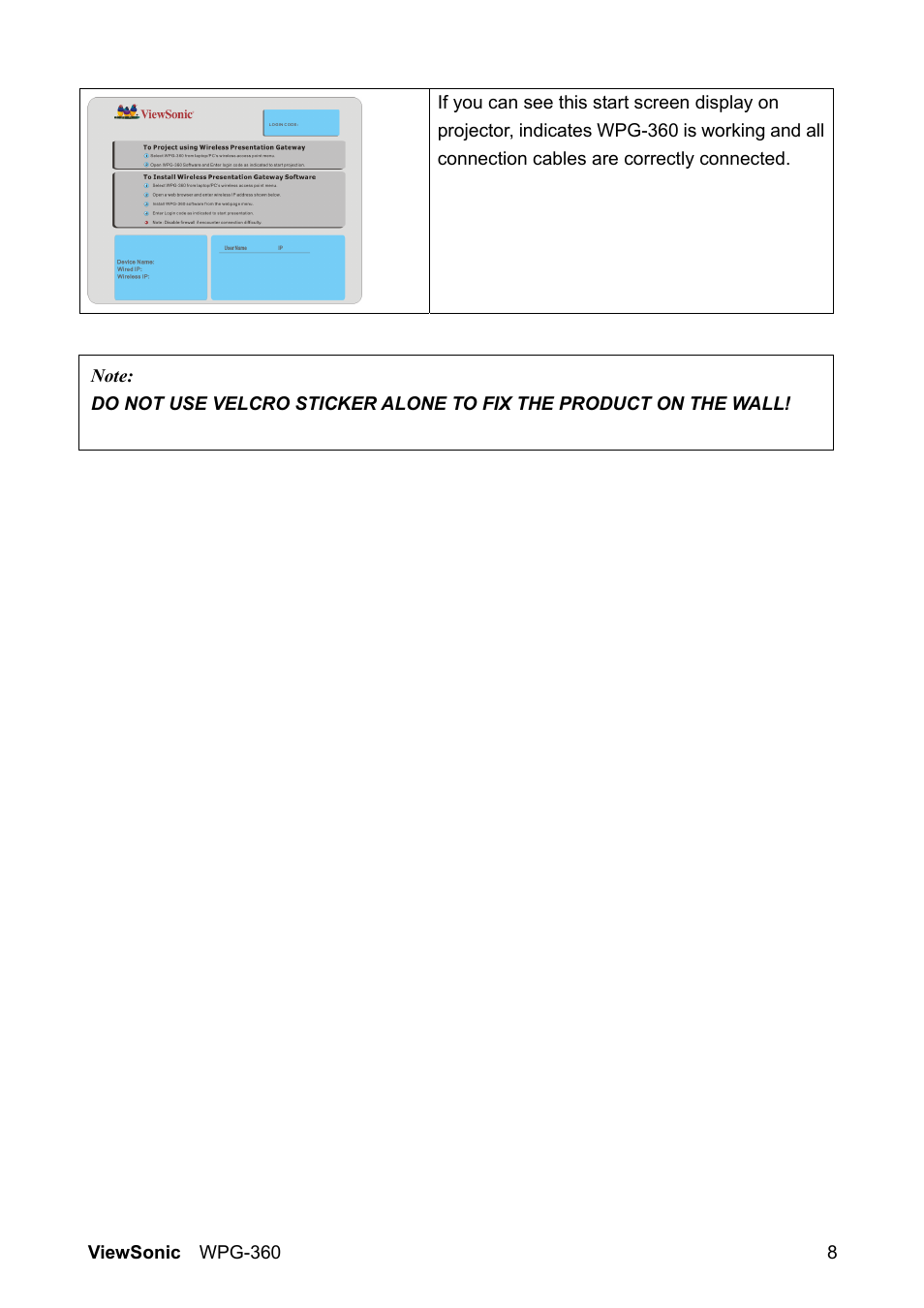 VIEWSONIC WPG-360 User Manual | Page 15 / 54