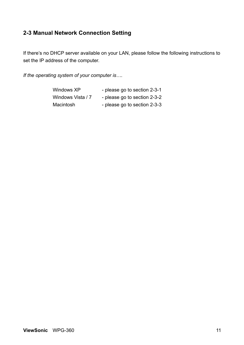 VIEWSONIC WPG-360 User Manual | Page 18 / 54