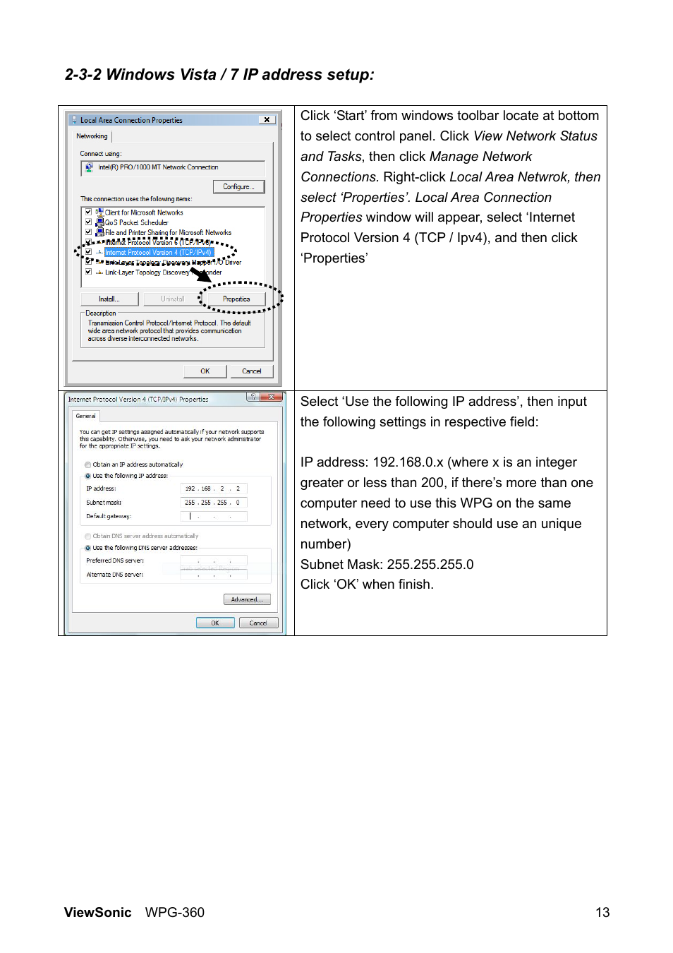 VIEWSONIC WPG-360 User Manual | Page 20 / 54