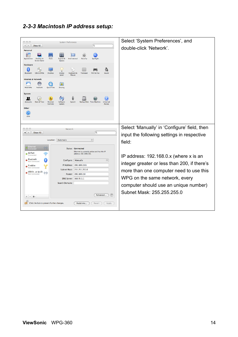 VIEWSONIC WPG-360 User Manual | Page 21 / 54