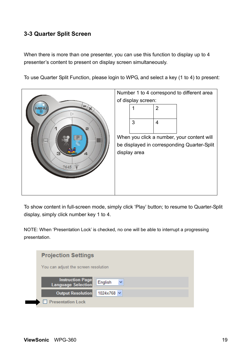 VIEWSONIC WPG-360 User Manual | Page 26 / 54