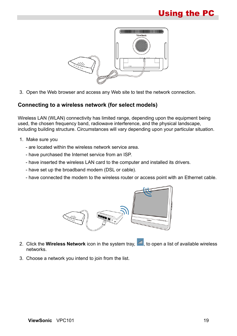 Using the pc | VIEWSONIC VS12602 User Manual | Page 26 / 64