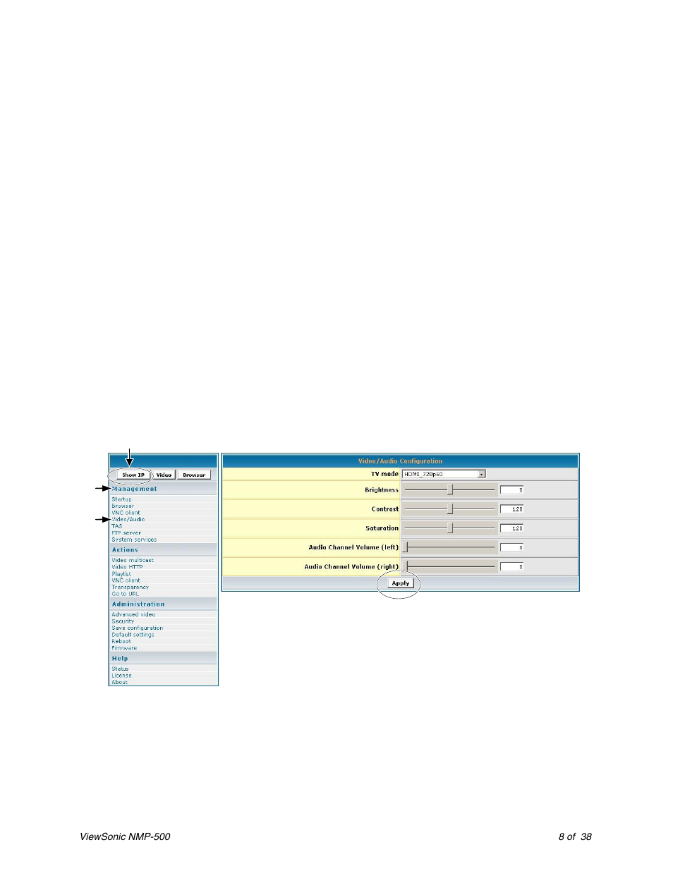 VIEWSONIC Network Media Player NMP-500 User Manual | Page 12 / 43