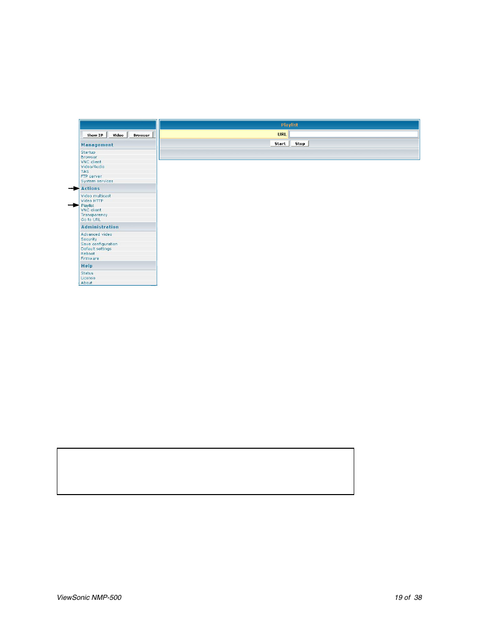 Playlist, Laylist | VIEWSONIC Network Media Player NMP-500 User Manual | Page 23 / 43