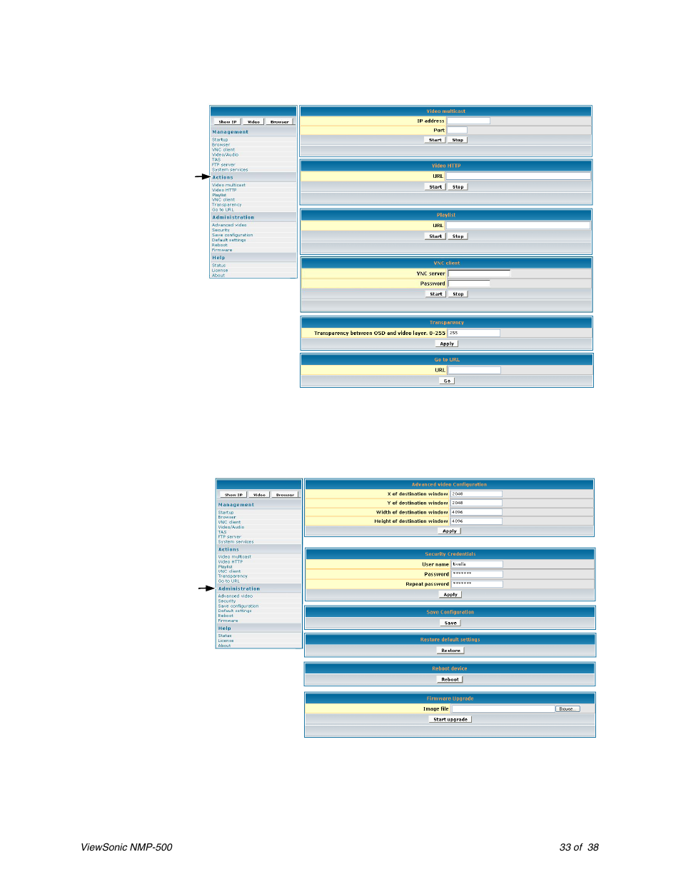 VIEWSONIC Network Media Player NMP-500 User Manual | Page 37 / 43