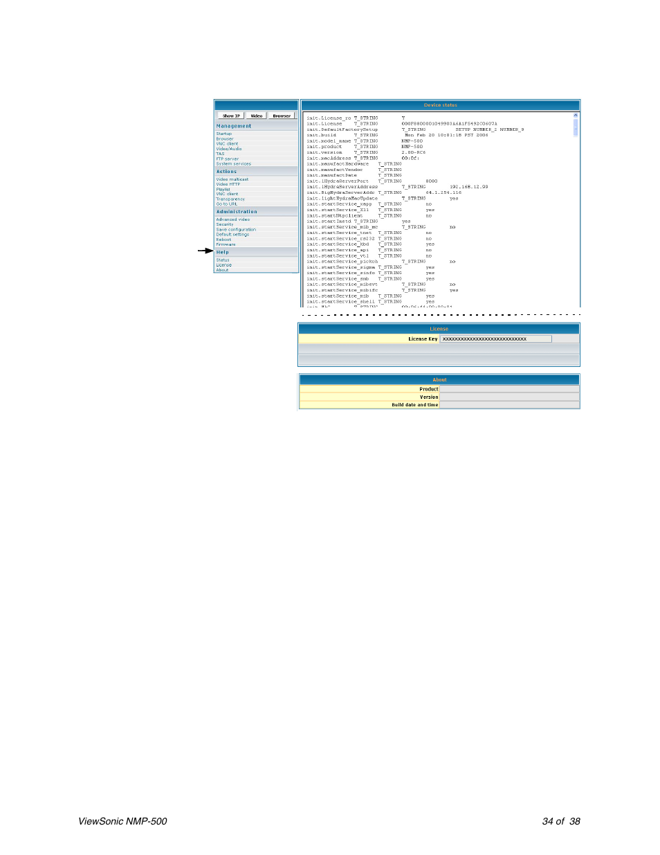 VIEWSONIC Network Media Player NMP-500 User Manual | Page 38 / 43