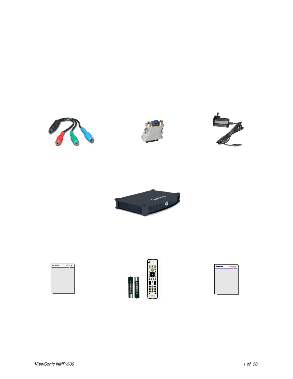 Introduction, Packaged contents, Ackaged | Ontents | VIEWSONIC Network Media Player NMP-500 User Manual | Page 5 / 43