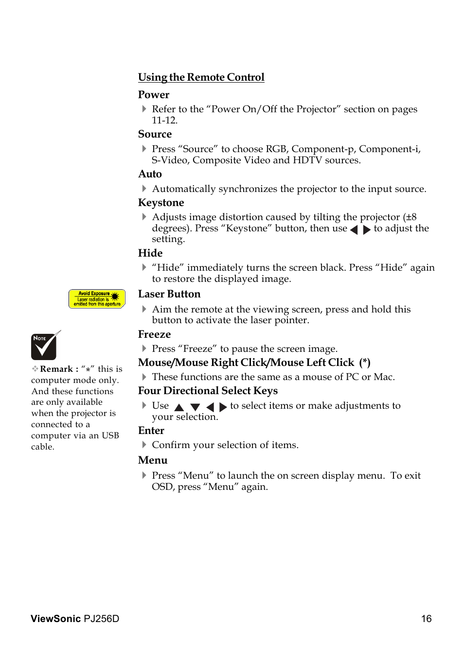 VIEWSONIC PJ256D User Manual | Page 20 / 38