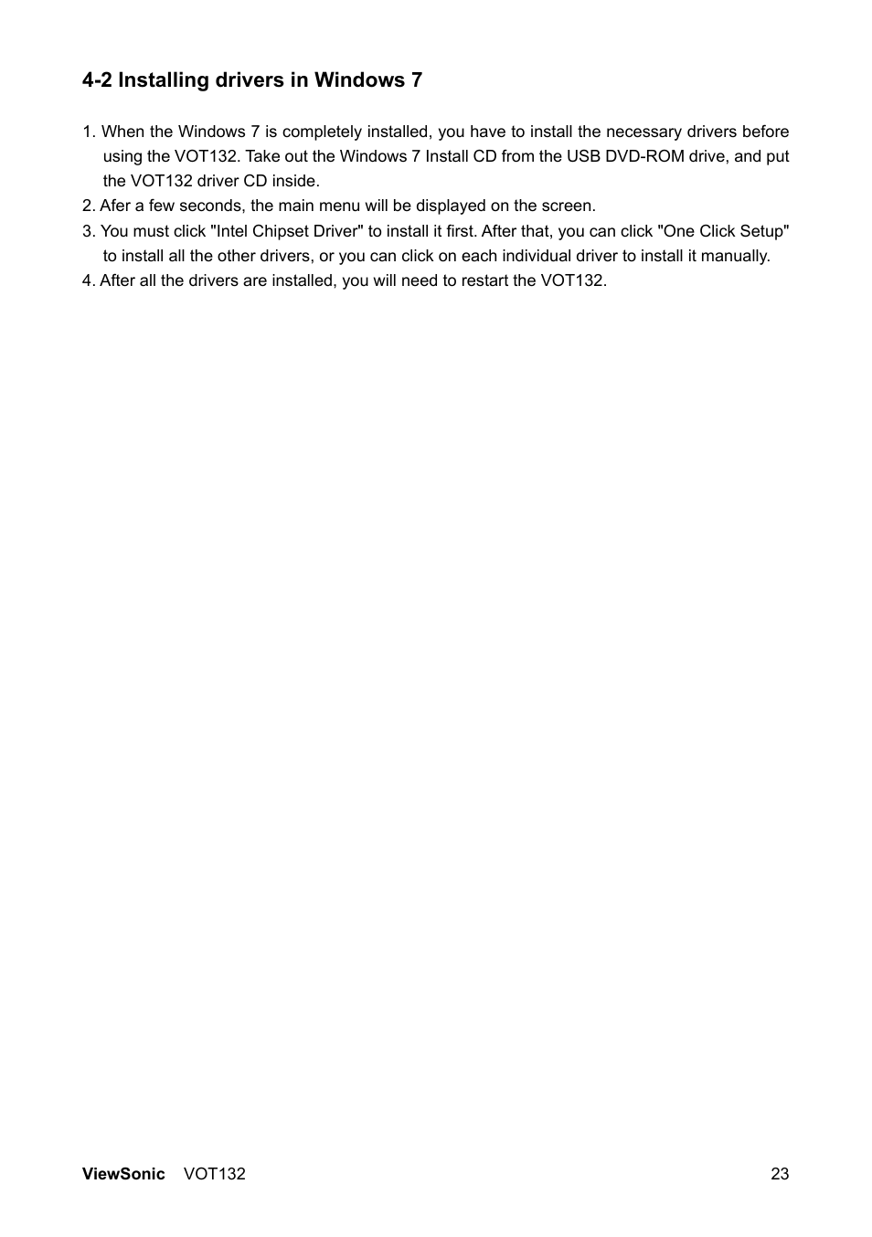 2 installing drivers in windows 7 | VIEWSONIC VS12933 User Manual | Page 30 / 35