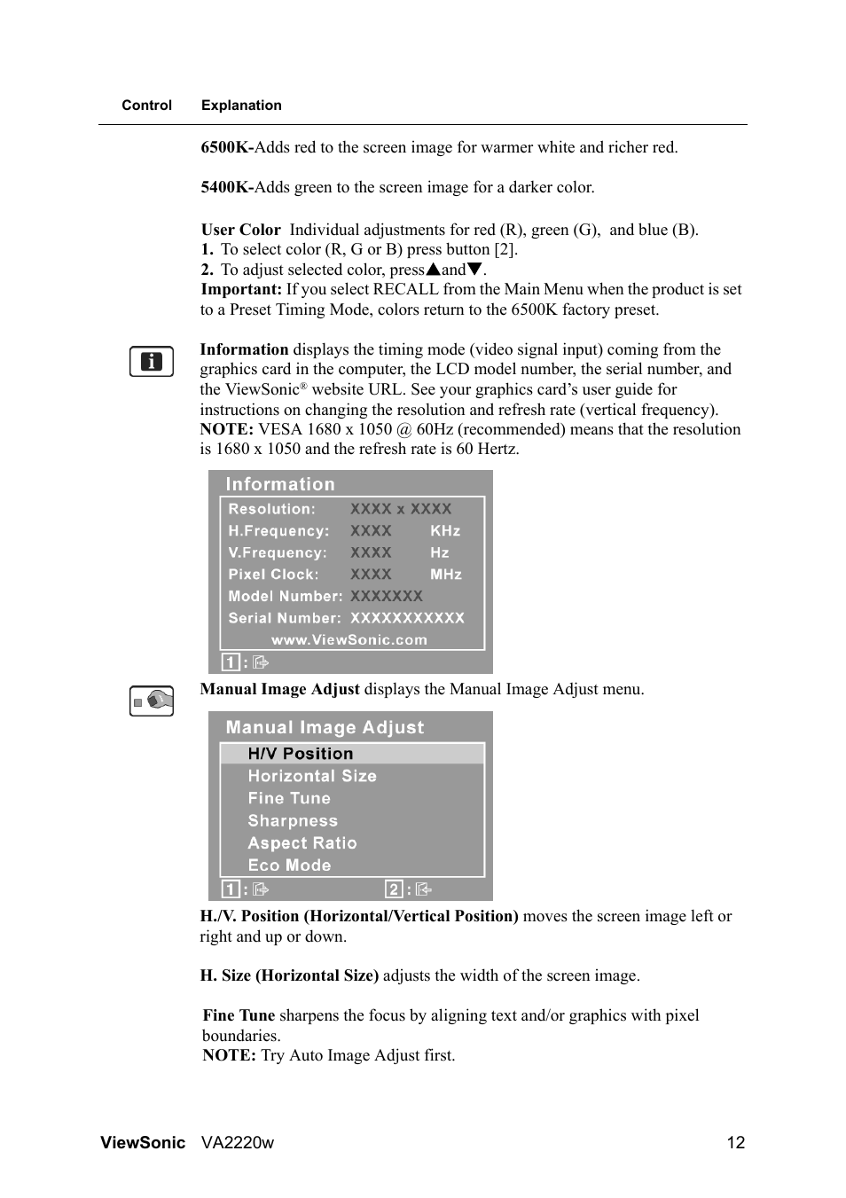 VIEWSONIC VA2220W User Manual | Page 15 / 25