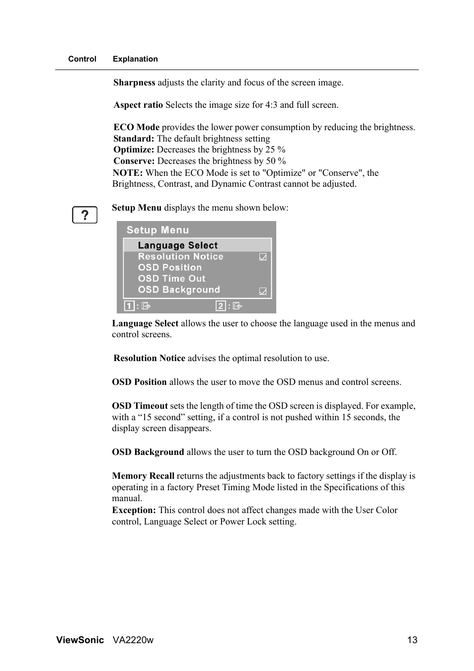VIEWSONIC VA2220W User Manual | Page 16 / 25