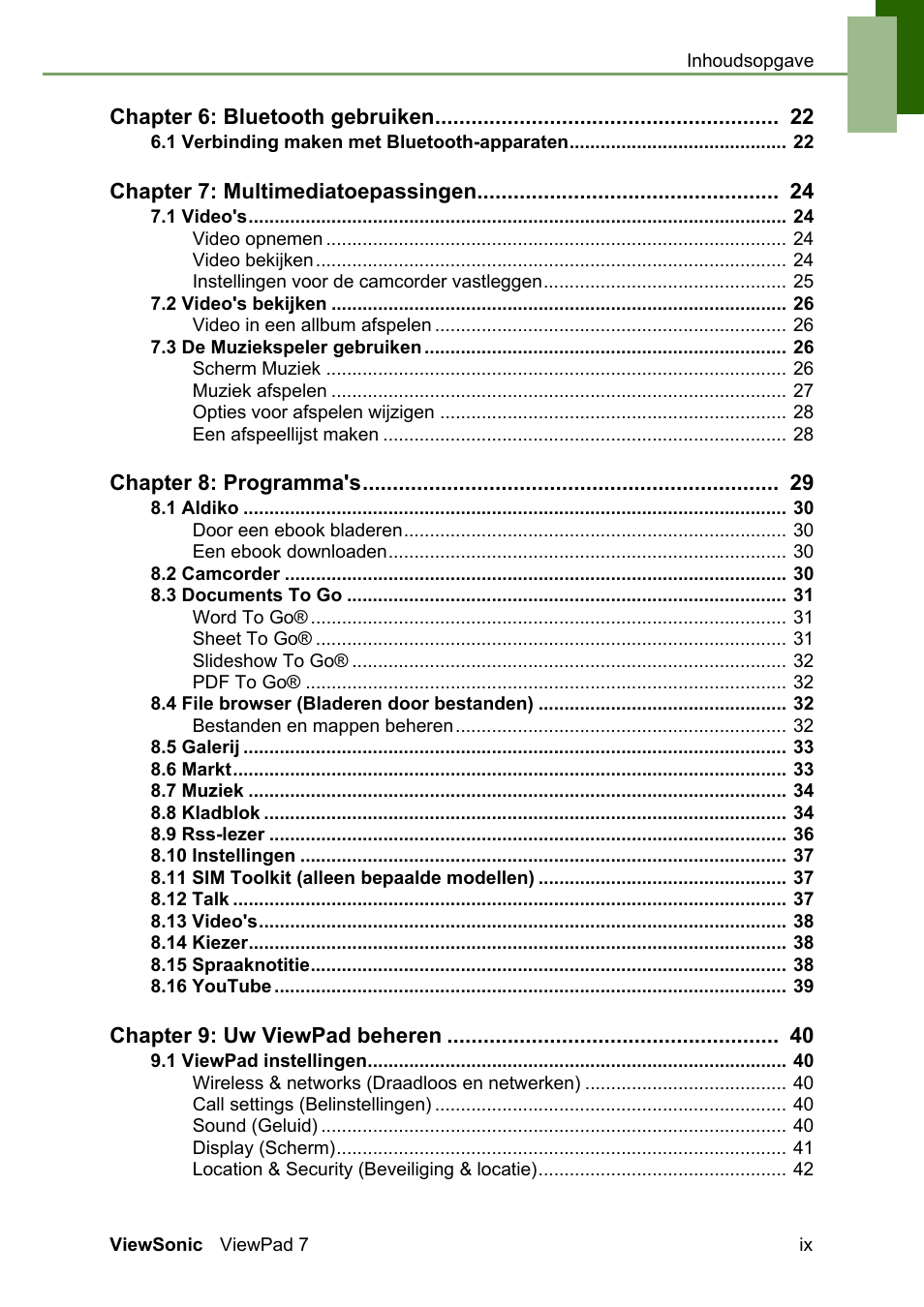 VIEWSONIC ViewPad 7 VS13761 User Manual | Page 10 / 69