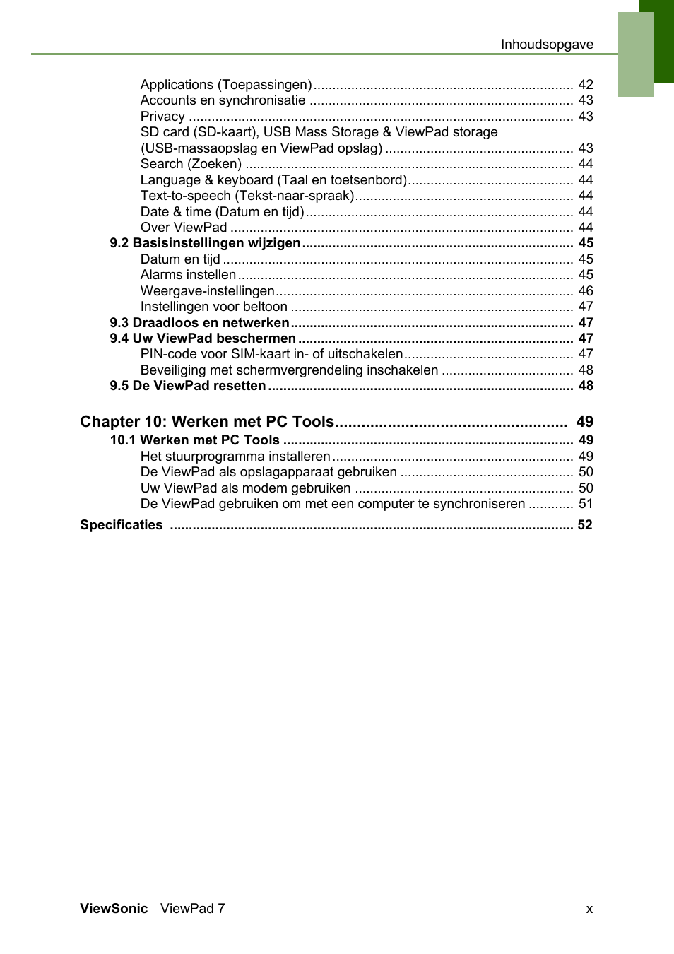 VIEWSONIC ViewPad 7 VS13761 User Manual | Page 11 / 69