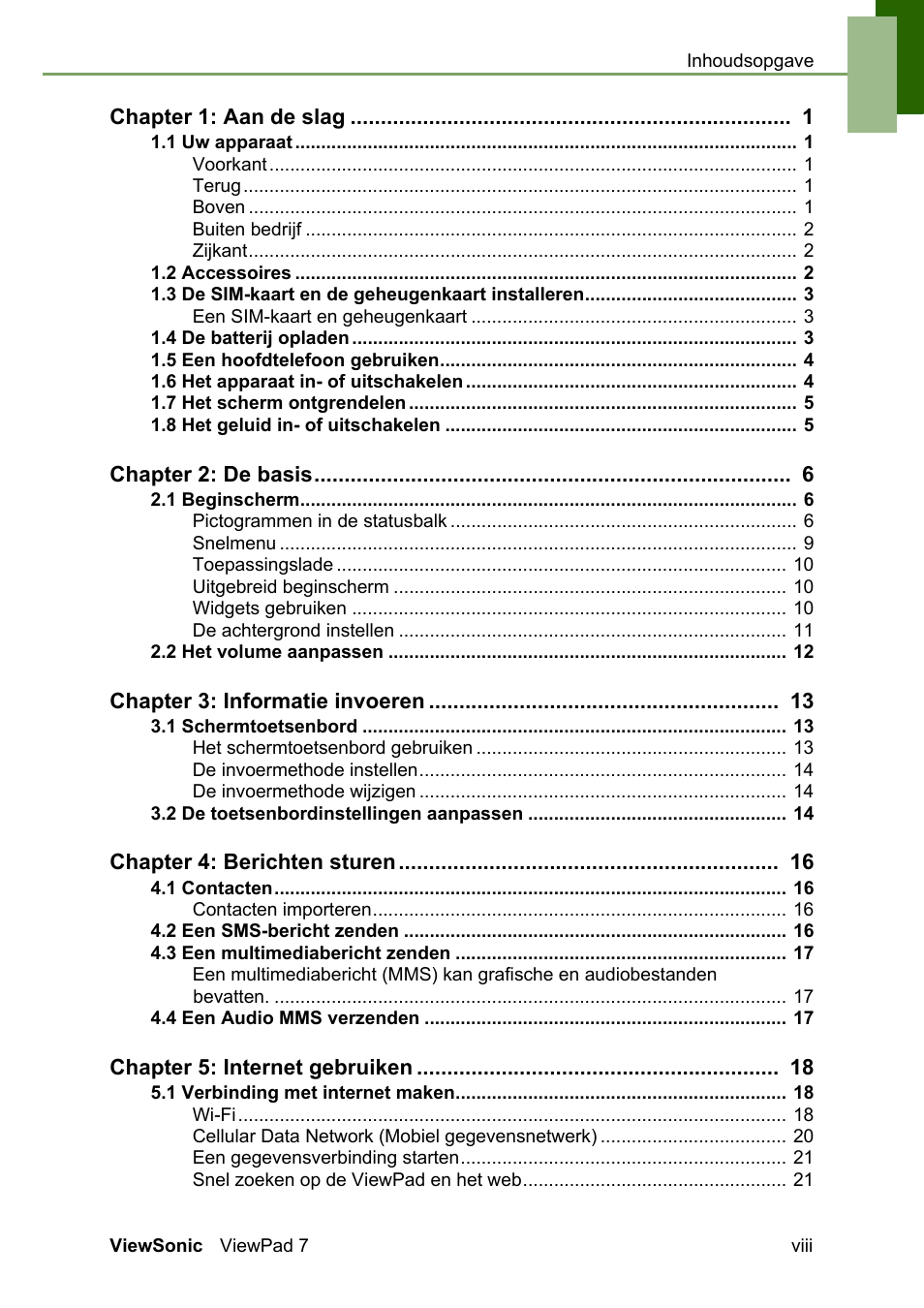VIEWSONIC ViewPad 7 VS13761 User Manual | Page 9 / 69