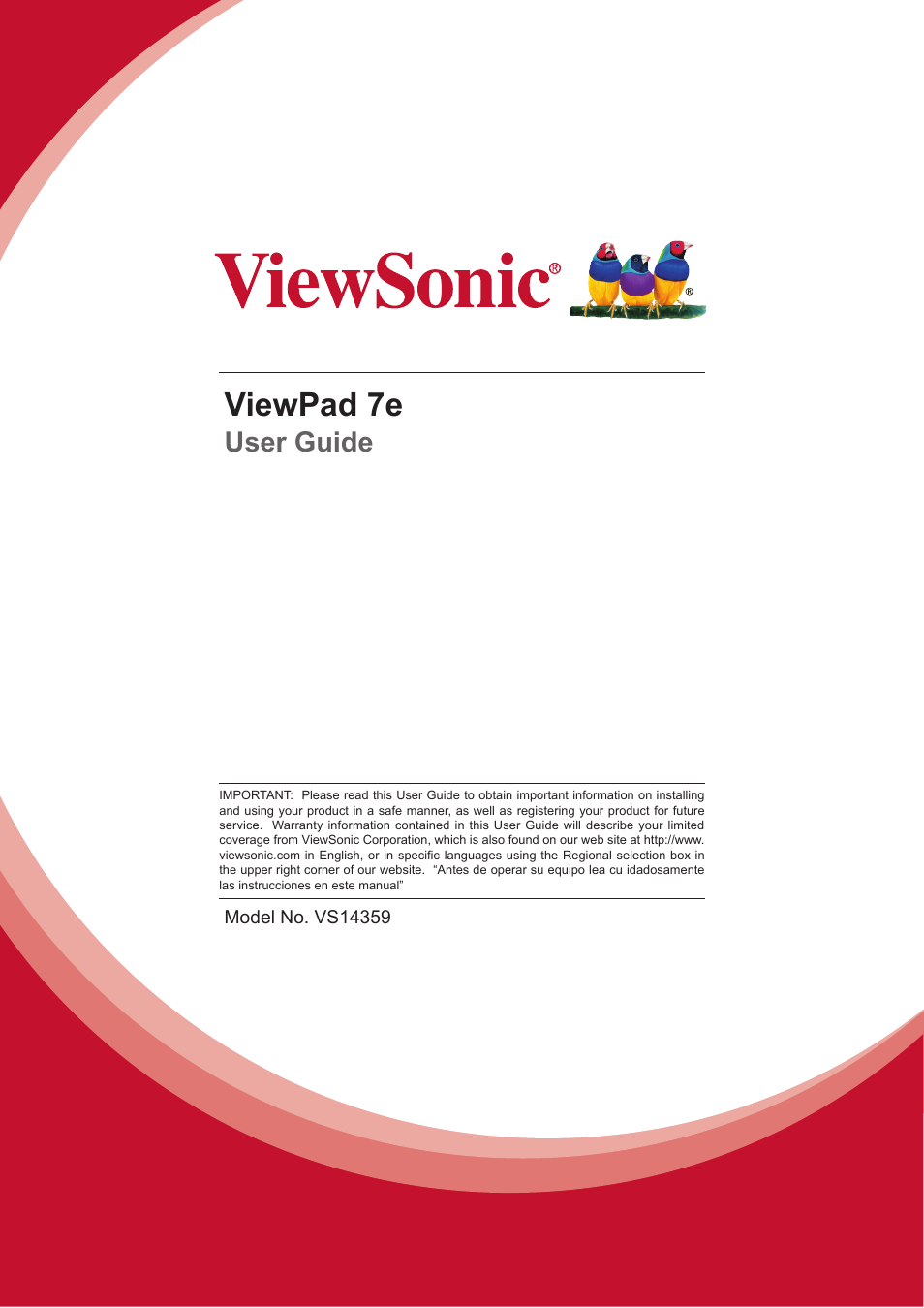 VIEWSONIC ViewPad 7e VS14359 User Manual | 44 pages