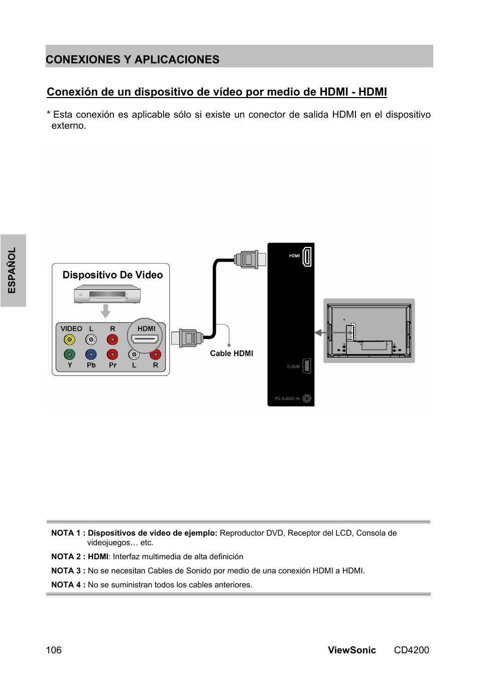 Conexiones y aplicaciones | VIEWSONIC VS11778 User Manual | Page 113 / 149