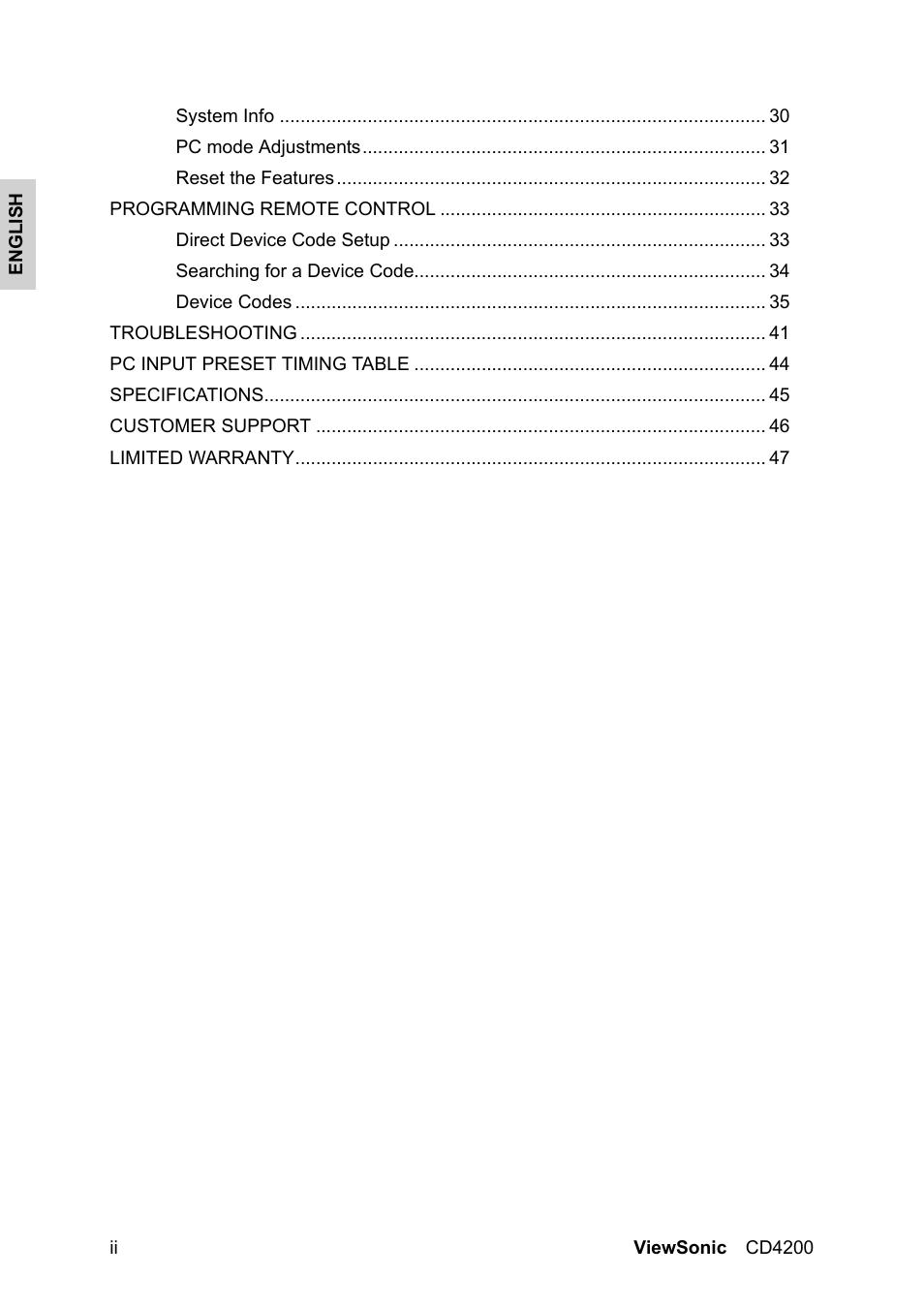 VIEWSONIC VS11778 User Manual | Page 3 / 149