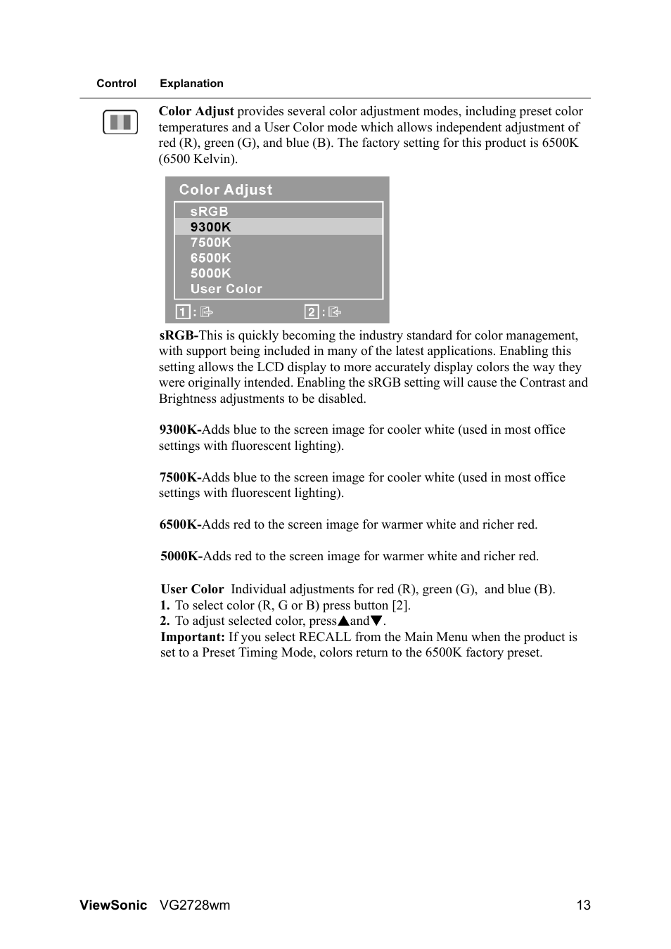 VIEWSONIC VS12844 User Manual | Page 15 / 27