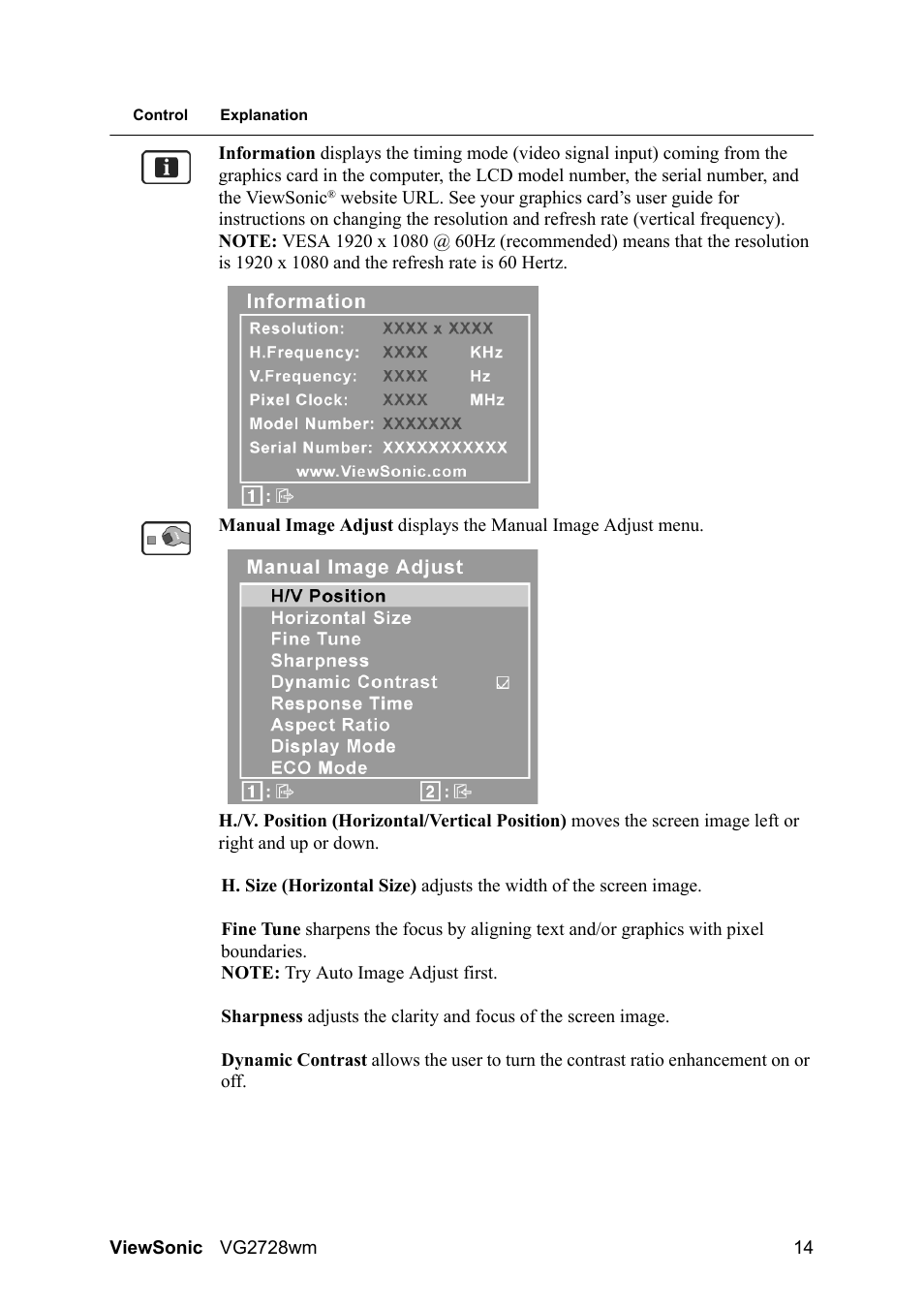 VIEWSONIC VS12844 User Manual | Page 16 / 27