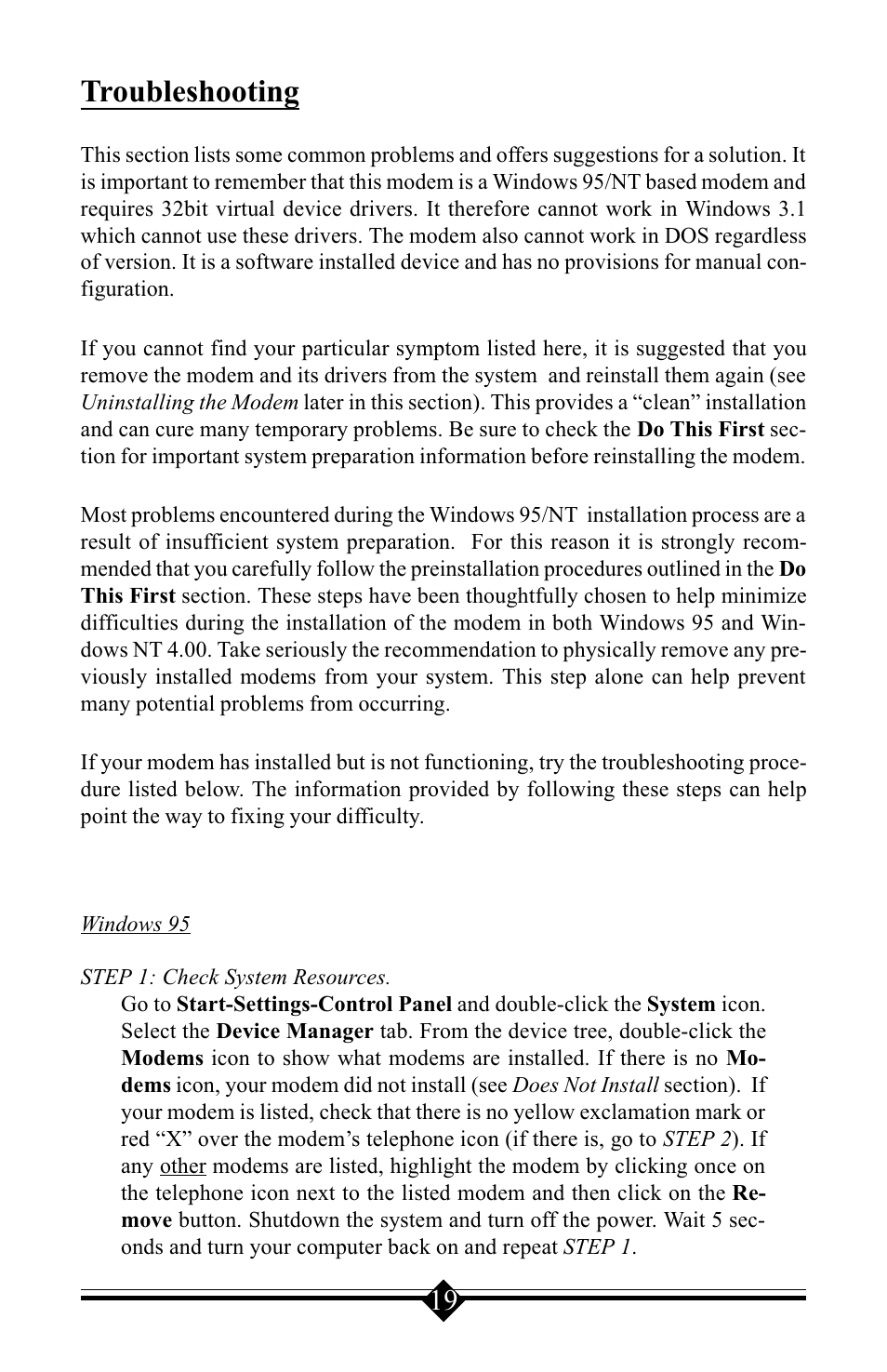 Troubleshooting | Windows Marketplace V.90 User Manual | Page 19 / 64
