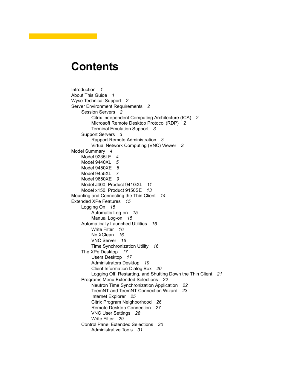 Wyse Technology TM 9000 Series User Manual | Page 9 / 74