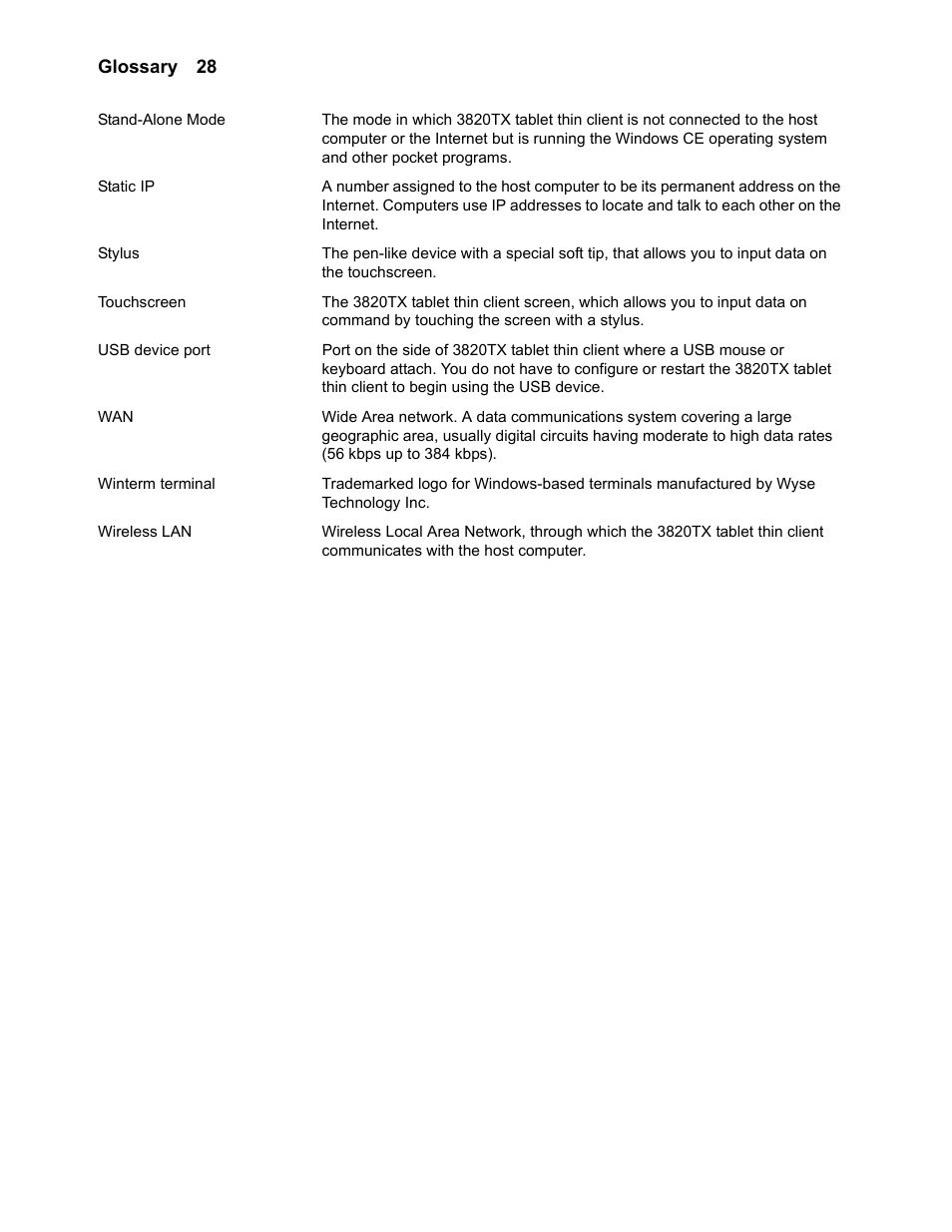 Wyse Technology 3820TX User Manual | Page 38 / 40