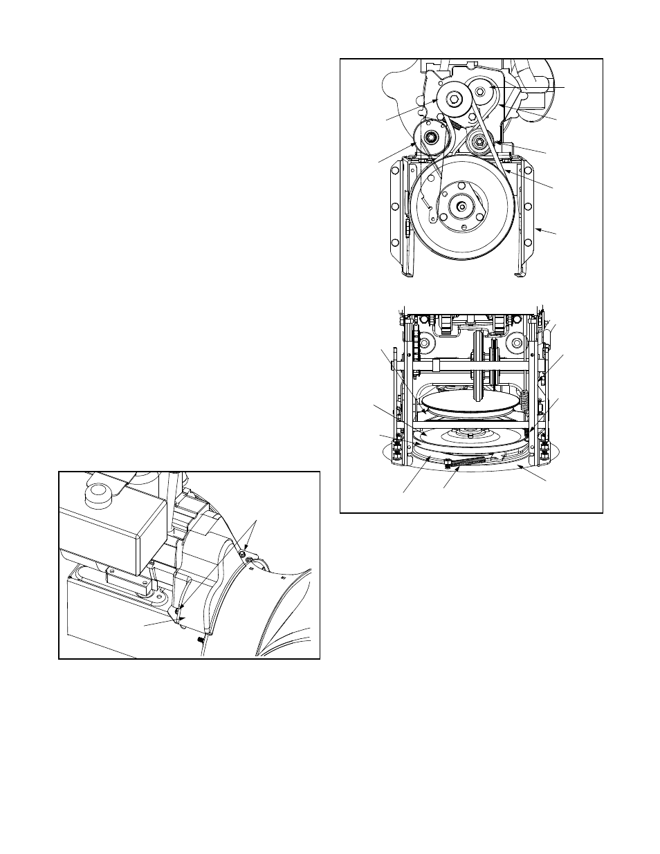 Shave plate and skid shoes, Belt removal and replacement | White Outdoor Snow Boss 750T User Manual | Page 13 / 28