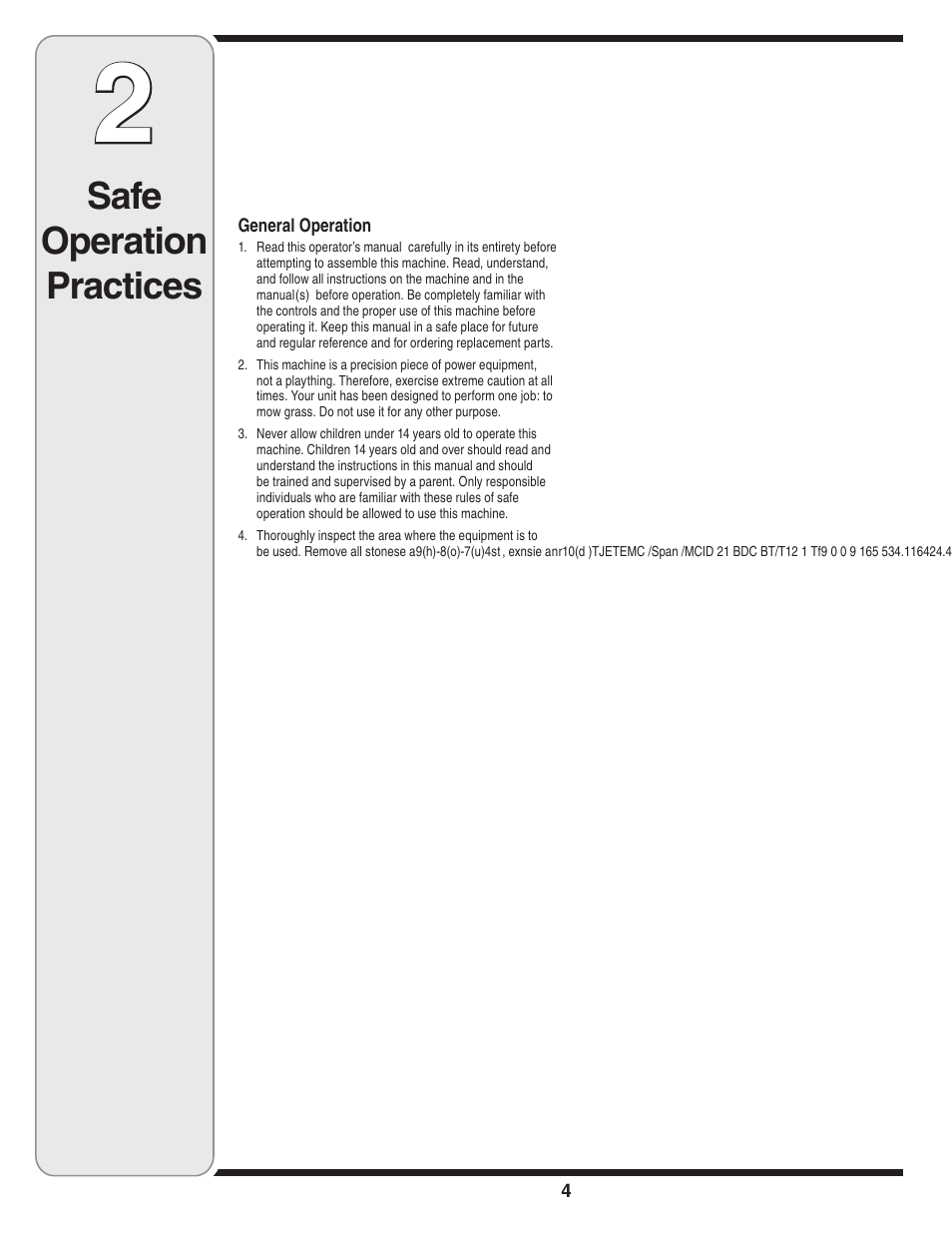 Safe operation practices | White Outdoor 900 User Manual | Page 4 / 15