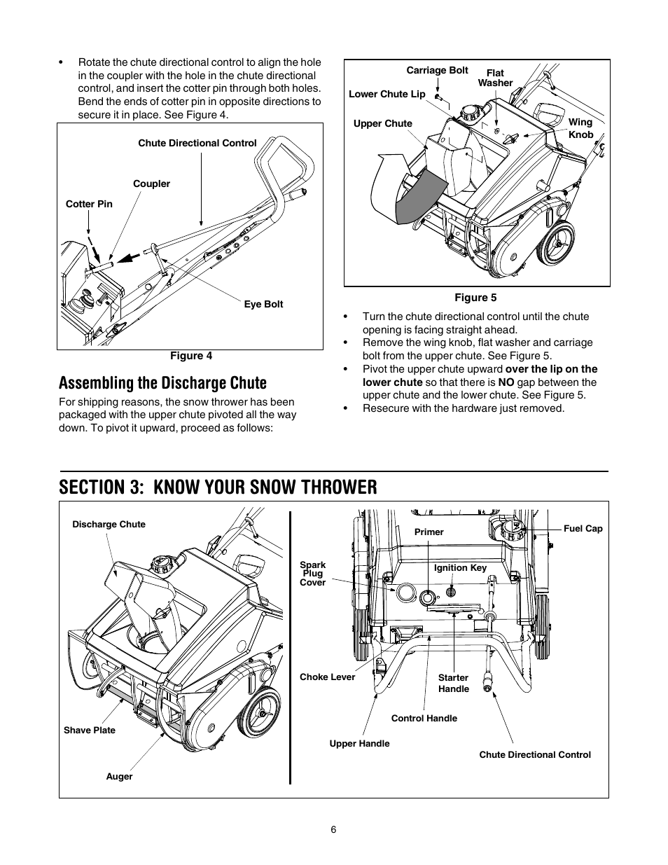 Assembling the discharge chute | White Outdoor SB 45 User Manual | Page 6 / 16