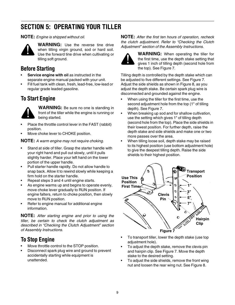 Before starting | White Outdoor RB650 User Manual | Page 9 / 20