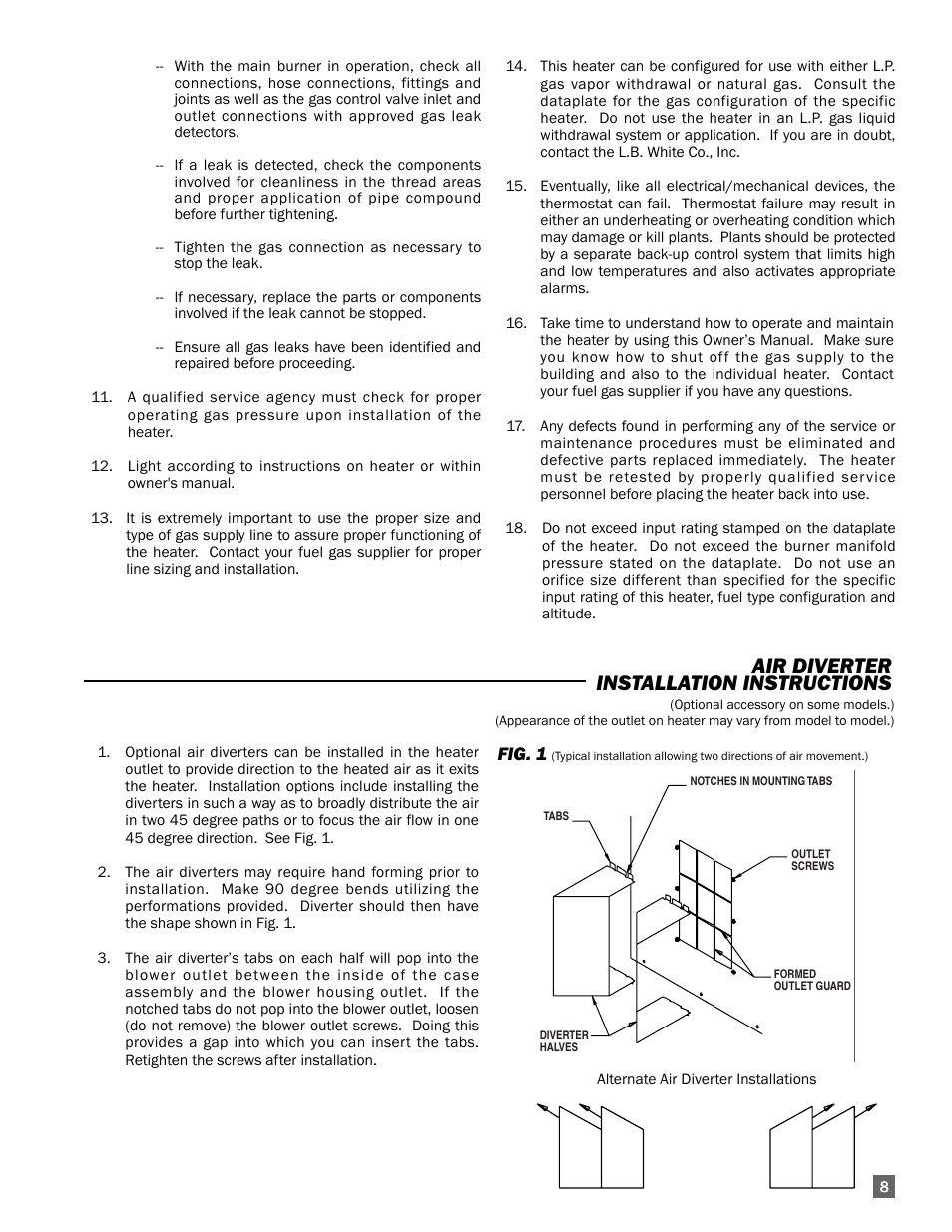 Air diverter installation instructions | White Outdoor FUEL HD120 User Manual | Page 9 / 30