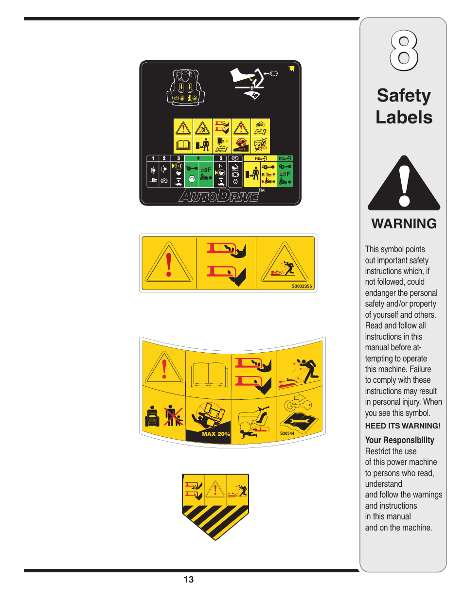 Safety labels | White Outdoor 606 User Manual | Page 29 / 32