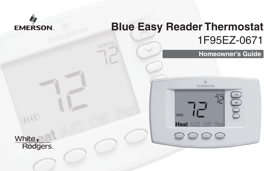 White Rodgers 1F95EZ-0671 User Manual | 24 pages