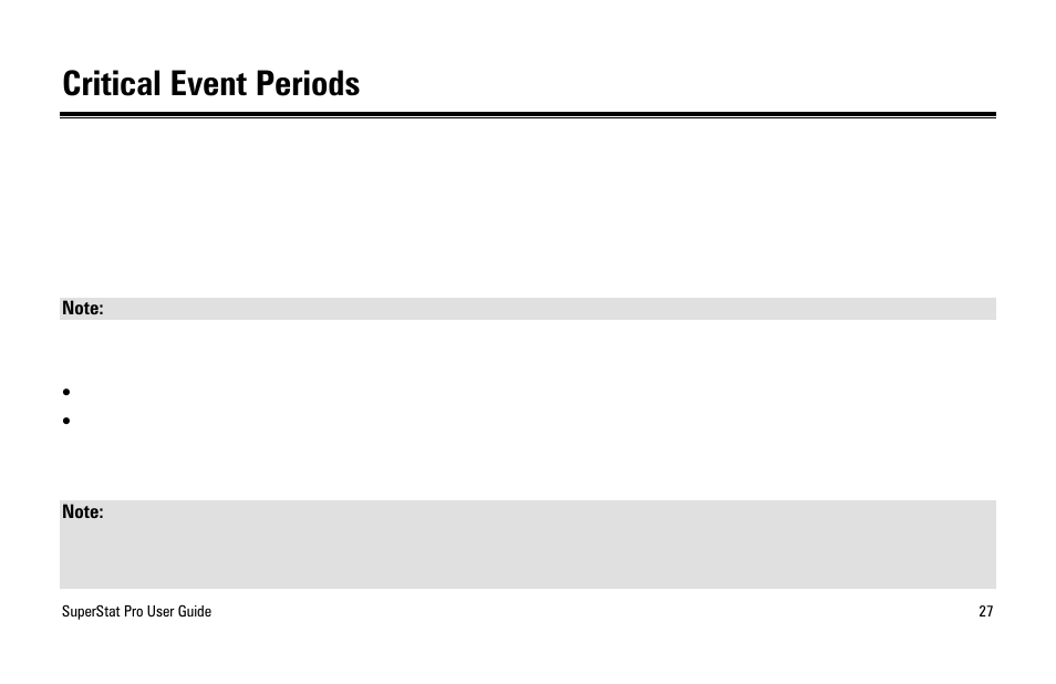 Critical event periods | White Rodgers SuperStat Pro Programmable Thermostat User Manual | Page 29 / 54