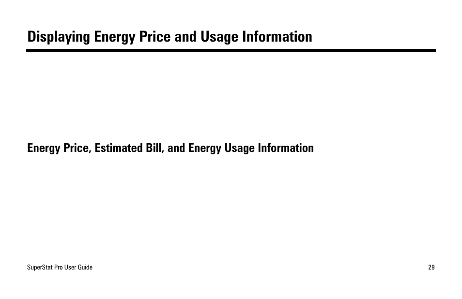 Displaying energy price and usage information | White Rodgers SuperStat Pro Programmable Thermostat User Manual | Page 31 / 54