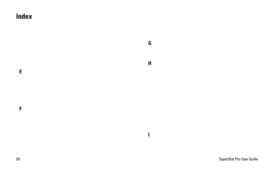 Index | White Rodgers SuperStat Pro Programmable Thermostat User Manual | Page 52 / 54
