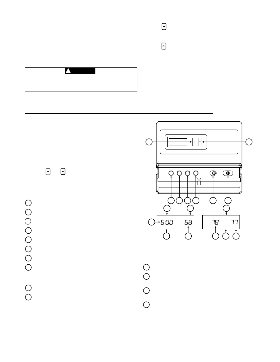 Operation, The thermostat base, Cooling system | The thermostat buttons and switches, The display | White Rodgers 1F80-51 User Manual | Page 4 / 6