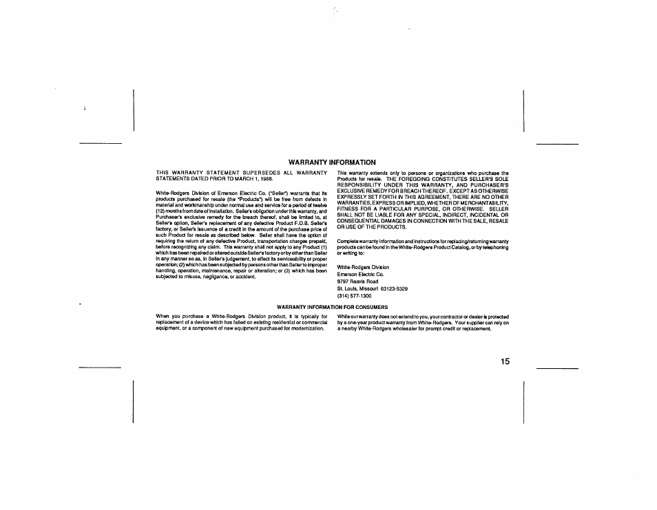 White Rodgers 1F70 User Manual | Page 15 / 16