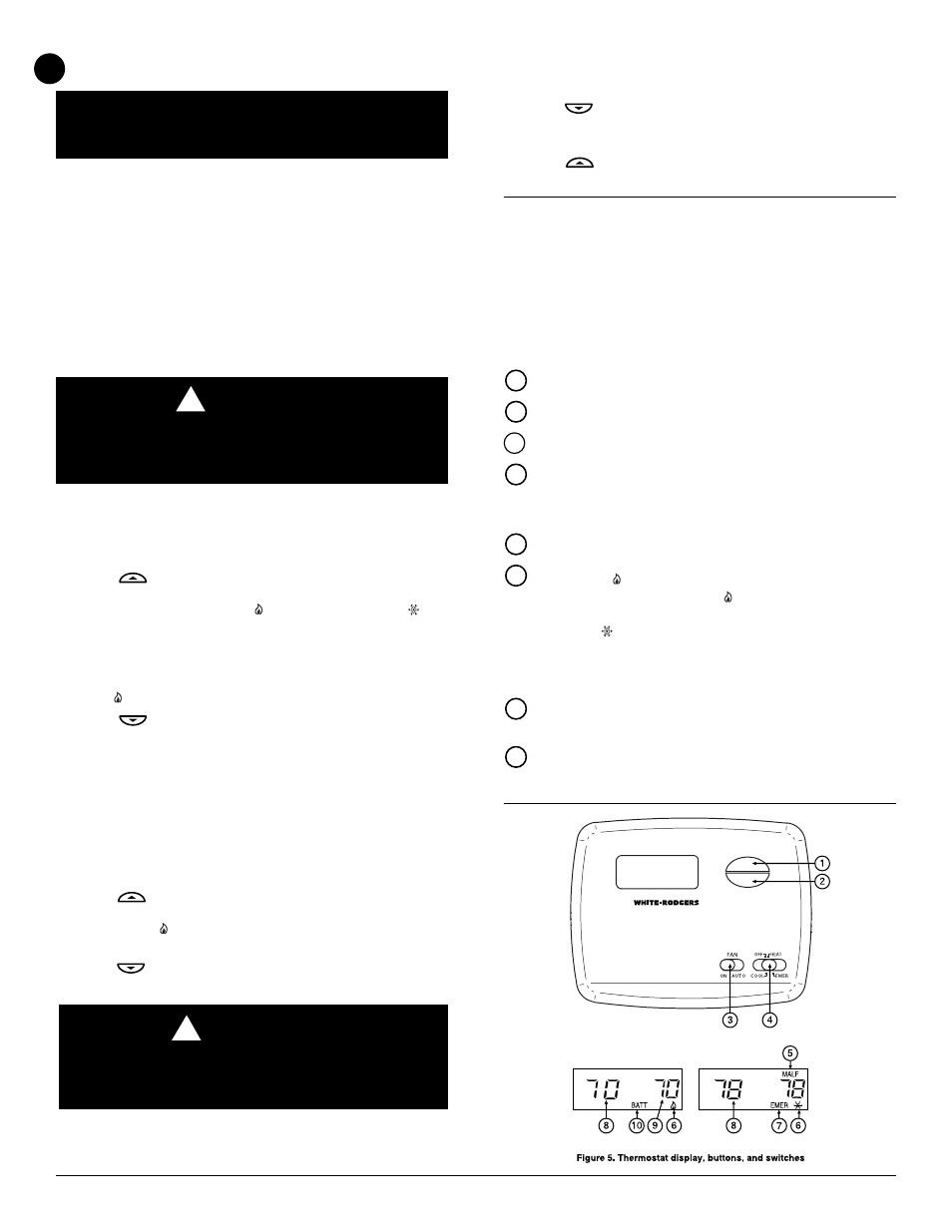 Caution, Check thermostat operation | White Rodgers 500 User Manual | Page 4 / 6