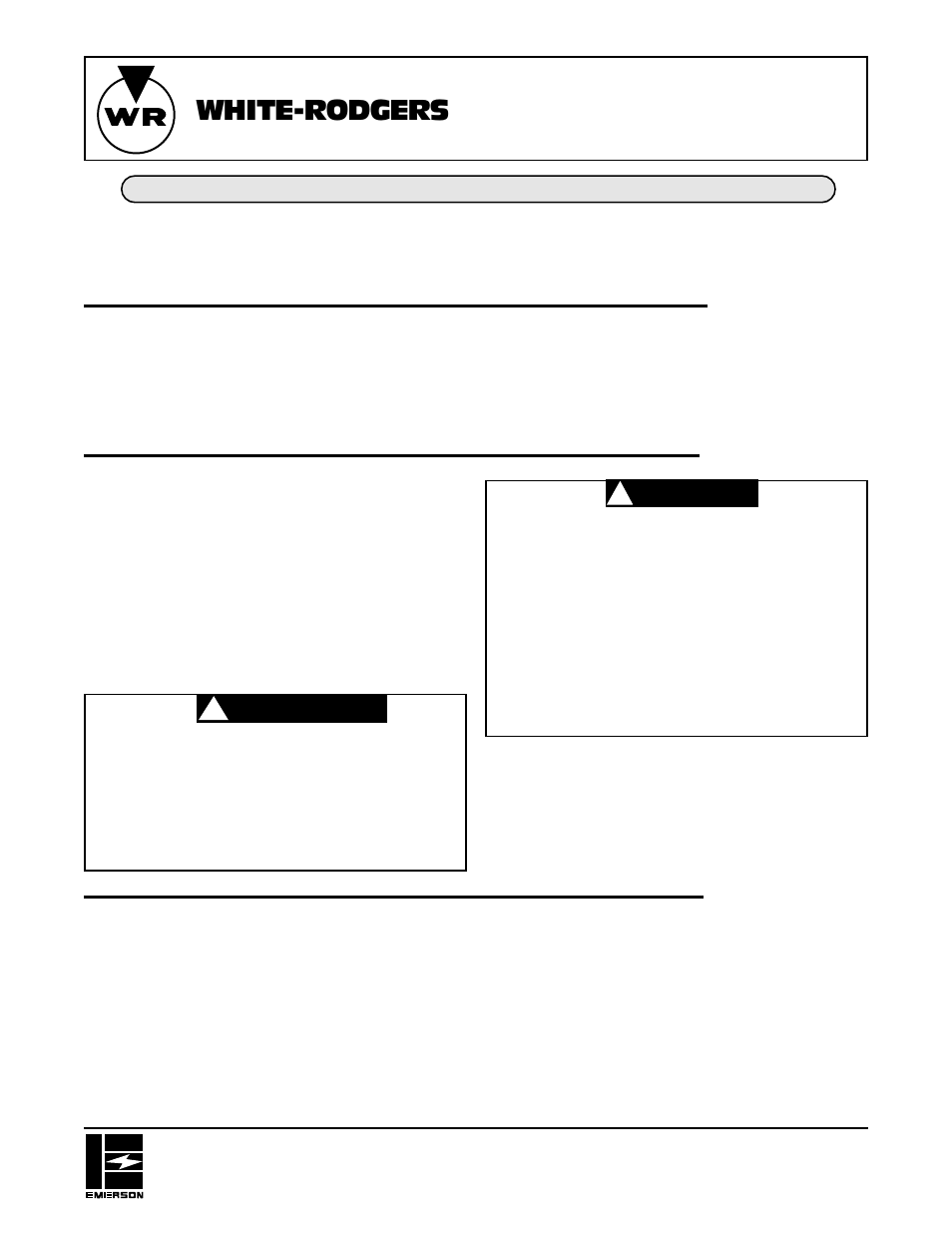 White-rodgers, Description, Caution | Warning ! installation | White Rodgers 5D51-78 User Manual | Page 3 / 6