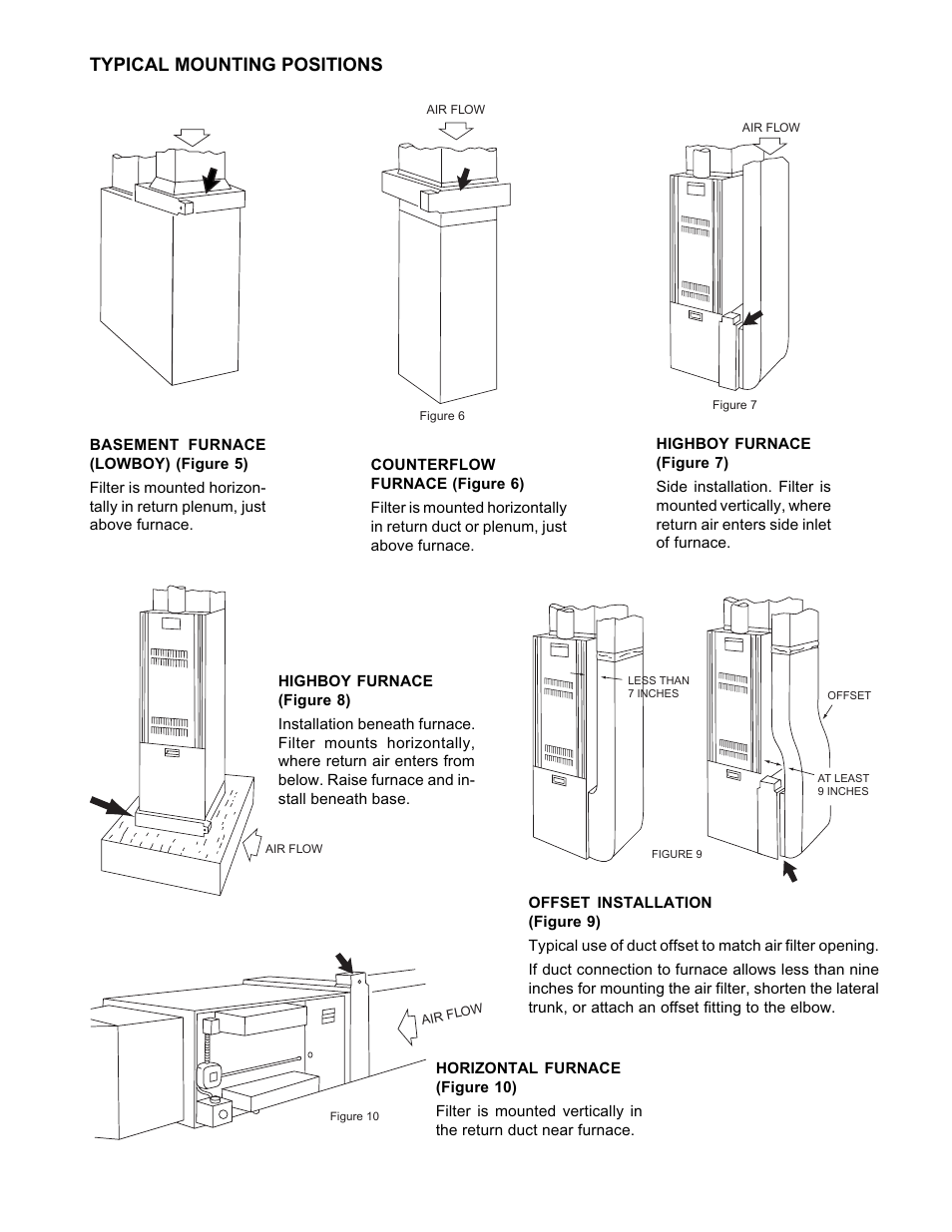 Typical mounting positions | White Rodgers ACM1000 User Manual | Page 5 / 8