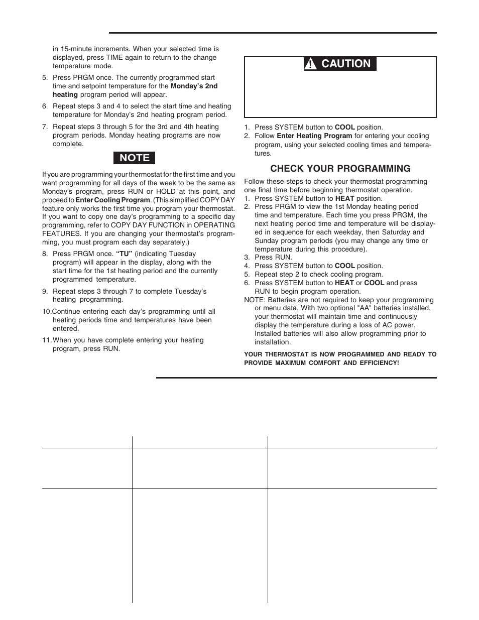 Opera, Opera operation tion tion tion tion, Troubleshooting | Caution | White Rodgers 1F85-277 User Manual | Page 10 / 12