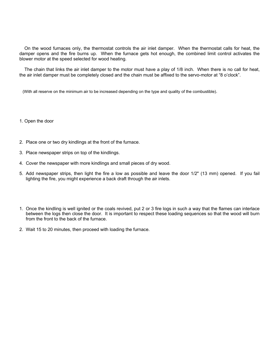 Operating instructions, Control system, Lighting | Preheating | White Rodgers G1N 4R9 User Manual | Page 12 / 31