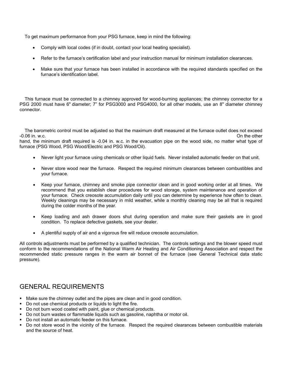 Chimney and draft, Safety rules, General requirements | Introduction | White Rodgers G1N 4R9 User Manual | Page 4 / 31