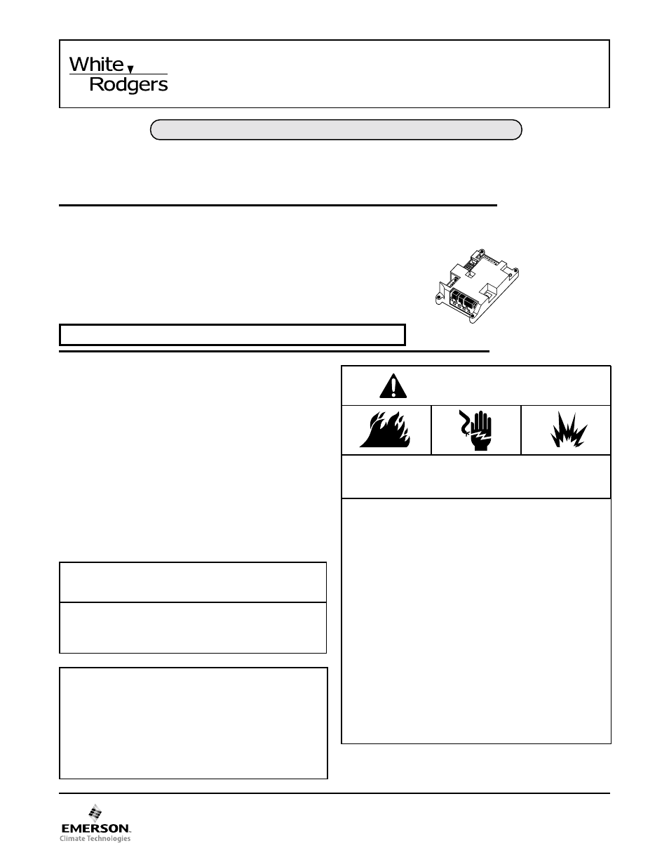 White Rodgers 50A55-843 User Manual | 8 pages