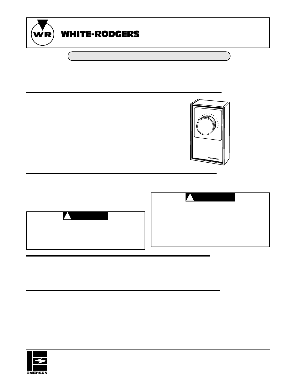 White Rodgers 1A65 User Manual | 2 pages