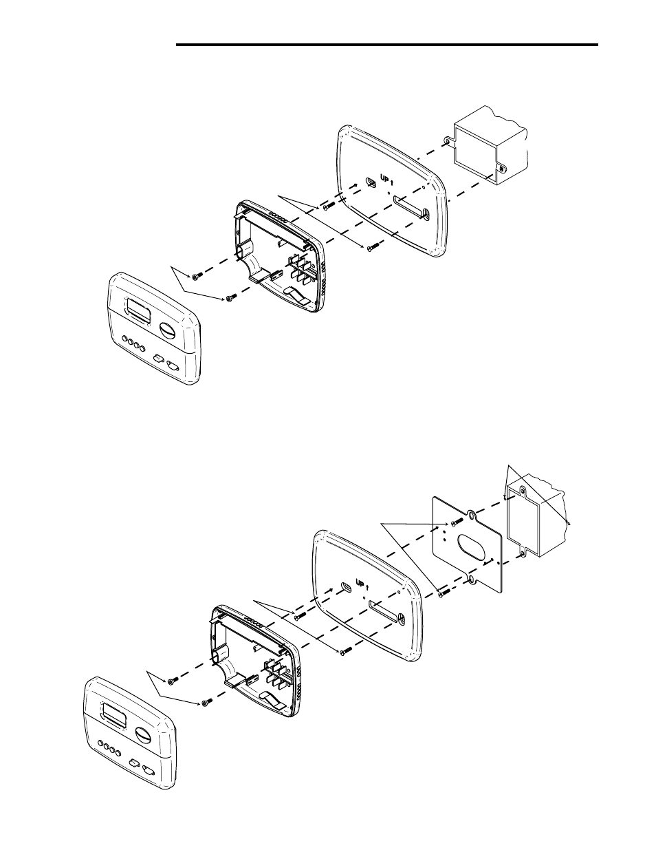 Installation for 1f7x digital thermostats | White Rodgers F61 User Manual | Page 2 / 4