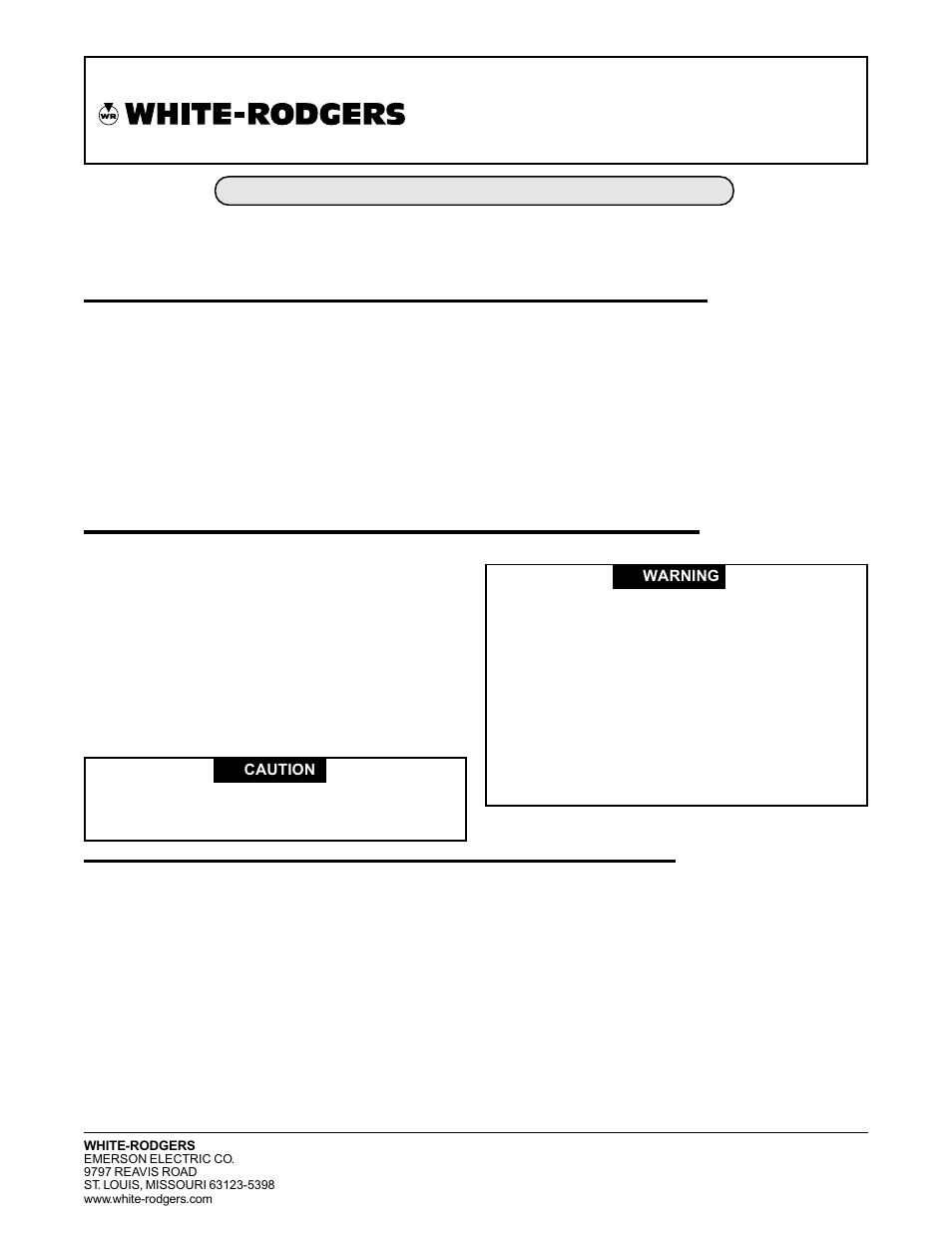 White Rodgers 1F82-261 User Manual | 8 pages